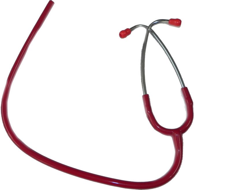 NSC Stethoscope Red Head Frame Red Tube Stethoscope Case  (Red)