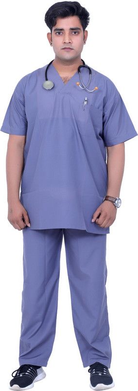 Hi Fashion MA17_XS Shirt, Pant Hospital Scrub  (GREY XS)