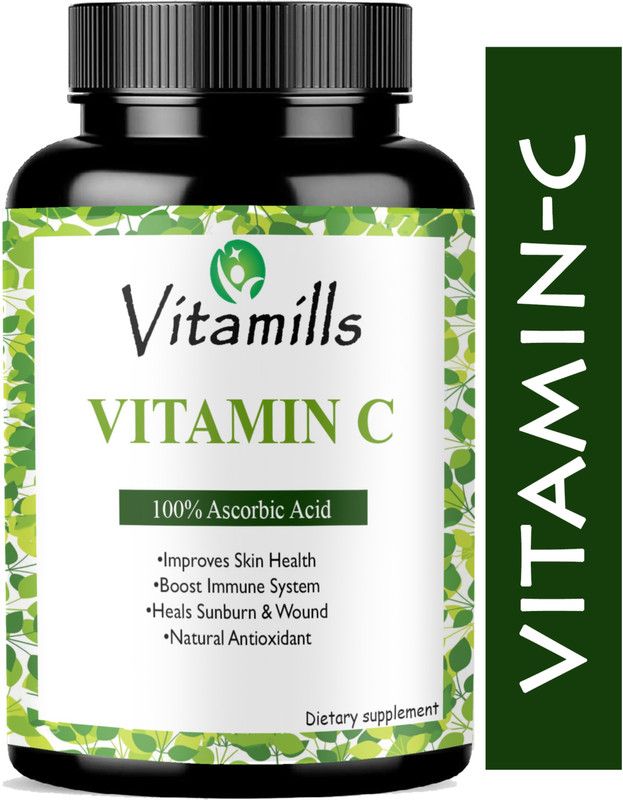 Vitamills 100% Vitamin C Capsule for Glowing Skin(Pro)  (30 Capsules)