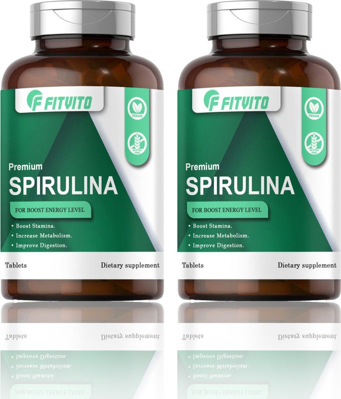 Fitvito Spirulina Powder Tablets for Men & Women (D267)  (120 Tablets)