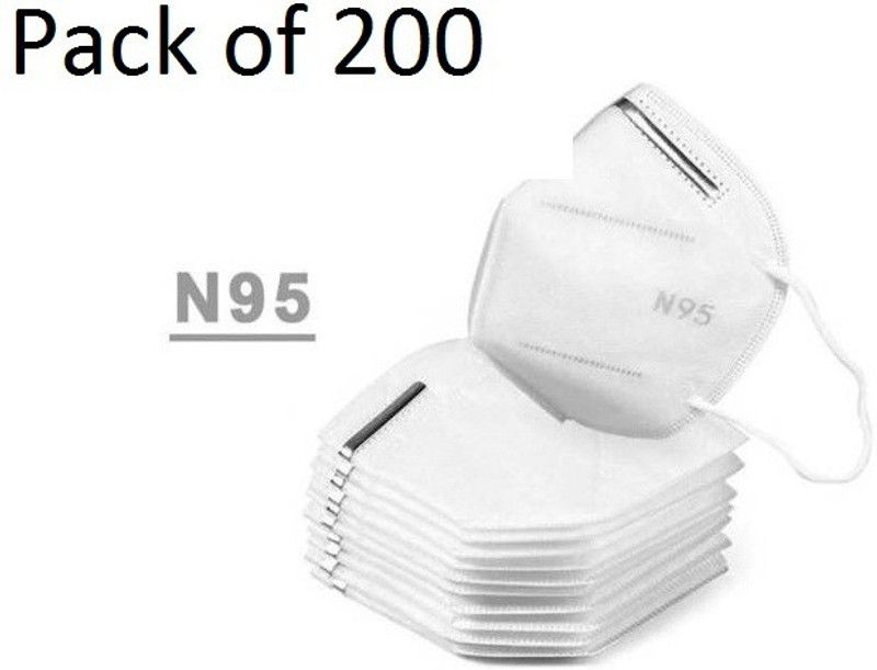 Nura Anti Bacterial, Anti Virus Without Respirator, Approved and Certified Face Mask Reusable  (White, Free Size, Pack of 200)