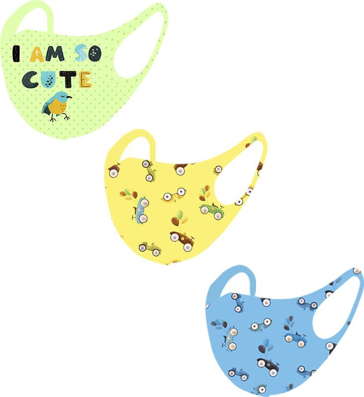 Miss & Chief Kids face mask M-C_CT_456_MASK_3 Cloth Mask  (Multicolor, Free Size, Pack of 3)