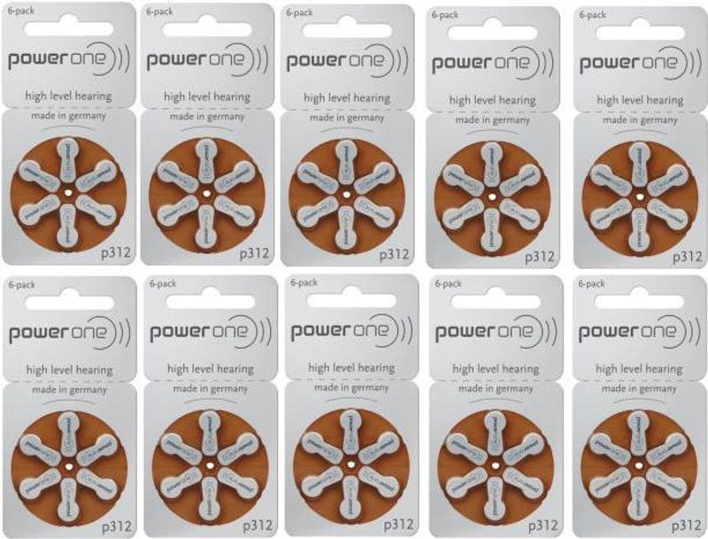 Power one P312 Hearing Aid Batteries 1.45V 10patta pack of 60 batteries p312 hearing aid battery Stethoscope Case  (Silver)