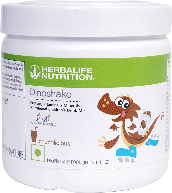 HERBALIFE Dinoshake Kids Drink Mix Chocolicious Flavor (200g) Plant-Based Protein  (200 g, Chocolate)