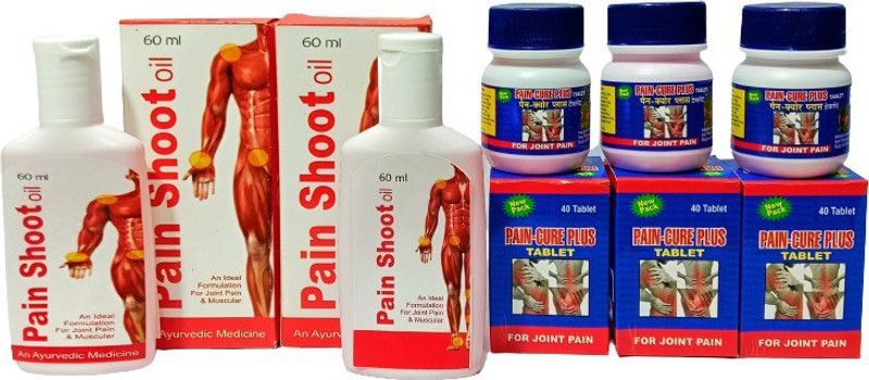 Maadurga ayurved bhander PAIN SHOOT OIL & PAIN CURE PLUS TABLET FOR JOINT PAIN,ARTHRITIS,SCIATICA,GOUT Tablets  (5 x 48 g)