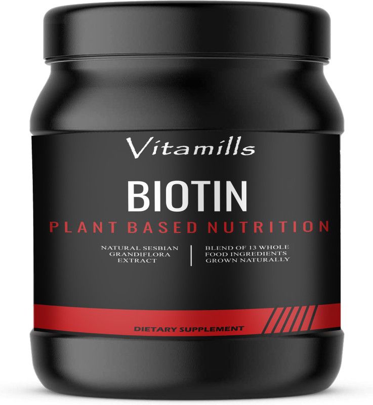 Vitamills Nutrition Plant Based Biotin 10000+ mcg For Strong Hair & Healthy Skin (S13) Advanced  (500 g)