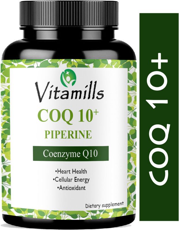 Vitamills 120mg Coenzyme Q10 Capsules with Piperine(Advanced)  (30 Capsules)