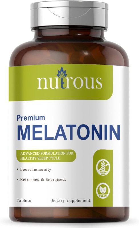 Nutrous Sleeping Pills Aid for Deep Sleep with Melatonin Tablets (G164)  (90 Tablets)
