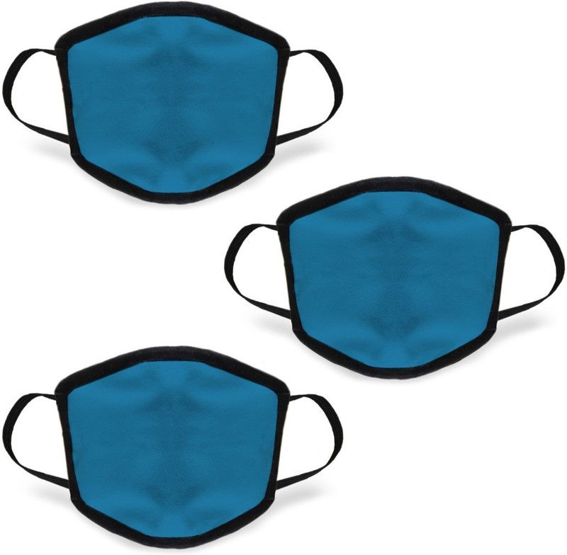 Indigifts PRINTED FASHIONABLE MASK-DMKPMBK03OVMM-SLC20002 Cloth Mask  (Free Size, Pack of 3)