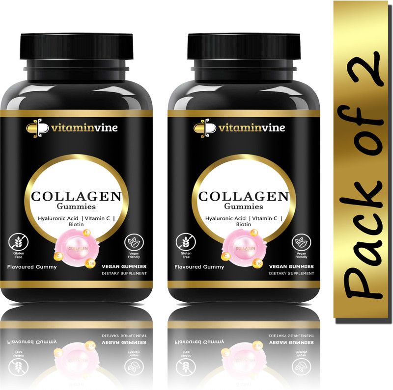 Vitaminvine Collagen Skin Gummies for Anti Ageing & Skin Regeneration (SD35)Ultra  (2 x 15 No)