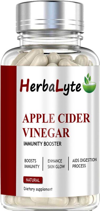 HERBALYTE Apple Cider Vinegar Capsule with mother digestion,detox Pro  (30 Capsules)