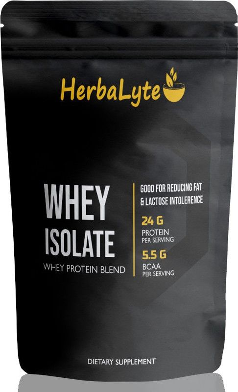 HERBALYTE 100% Raw Whey Protein Isolate Supplement Powder (S756) Whey Protein  (600 g, Unflavored)