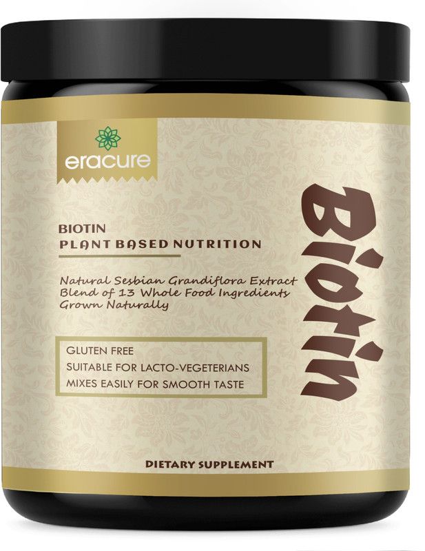 EraCure Nutrition Plant Based Biotin 10000+ mcg For Strong Hair & Healthy Skin (S10) Advanced  (200 g)