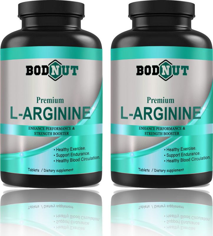 Bodnut L-Arginine 1000mg Tablets Per Serving (G254)  (2 x 60 Tablets)