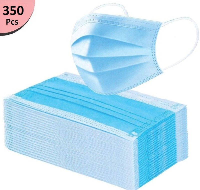 Heeva Disposable Surgical 3 ply Black Mask Surgical Mask  (Free Size, Pack of 350, 3 Ply)