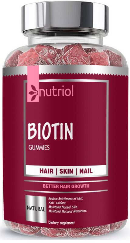 Nutriol Biotin Gummies for Hair Growth | Skin Glow & Longer Nails (SD4)Pro  (30 No)