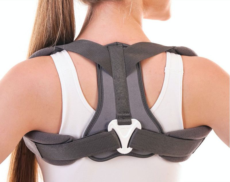 Hoopoes Adjustable Clavicle Supports belt for Upper Spine, Shoulder, Back Pain Relief Shoulder Support  (Grey)