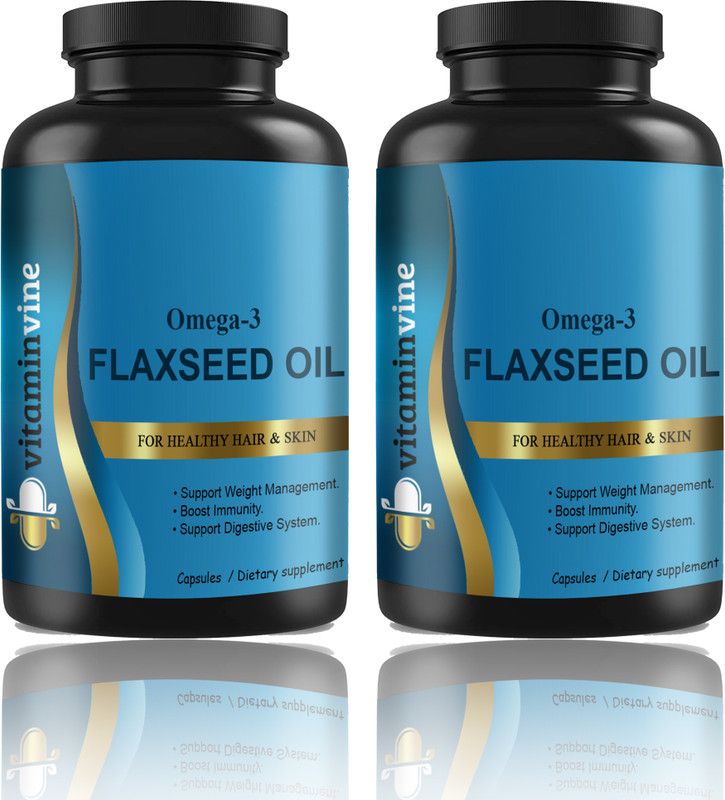 Vitaminvine Flaxseed extract Capsules Omega 3 (D243)  (2 x 60 Capsules)