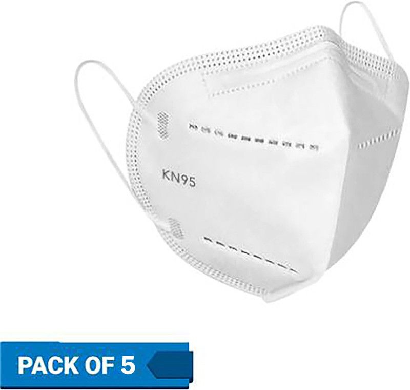 Safies mask respirator Reusable, Washable  (White, Free Size, Pack of 5)