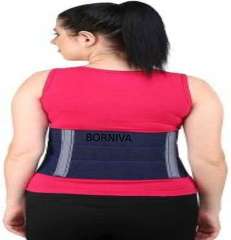 Borniva abdominal belt after delivery tummy reduction binder belly men women (BLUE) Back Support  (Blue)