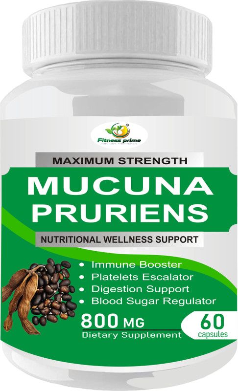 Fitness Prime Mucuna Pruriens Extract 800mg Capsules for Digestion Support & Immune Booster  (60 Capsules)