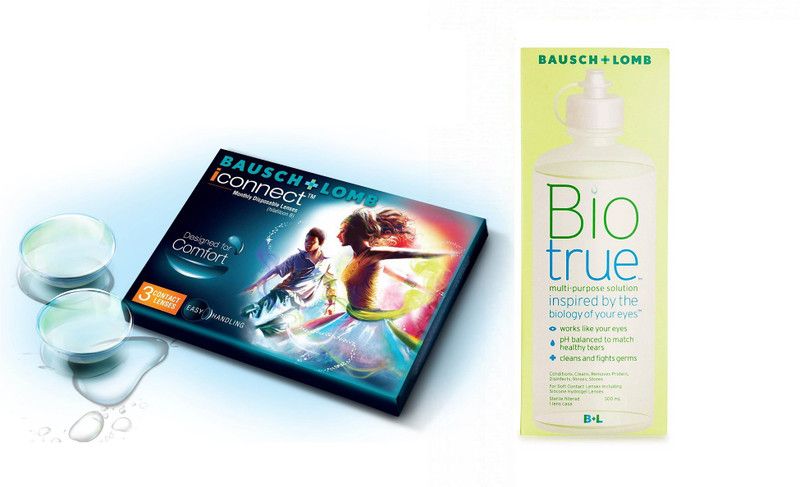 BAUSCH & LOMB Monthly Disposable  (-9.00, Contact Lenses, Pack of 3)