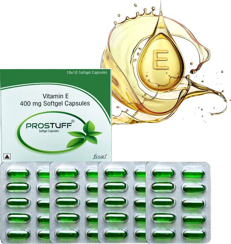 Prostuff Vitamin E For Face Hair Pimple Glowing Skin & Hair Care Pack of 4  (4 x 10 Capsules)