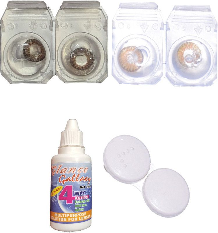 GLANCE GALLAXY Monthly Disposable  (0, Colored Contact Lenses, Pack of 6)