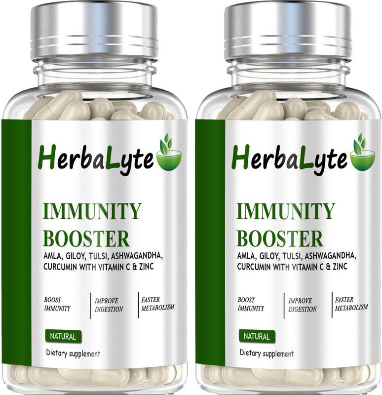 HERBALYTE Immunity Booster Capsule ,Vitamin C 1000mg for Glowing Skin (G25) Ultra  (120 No)