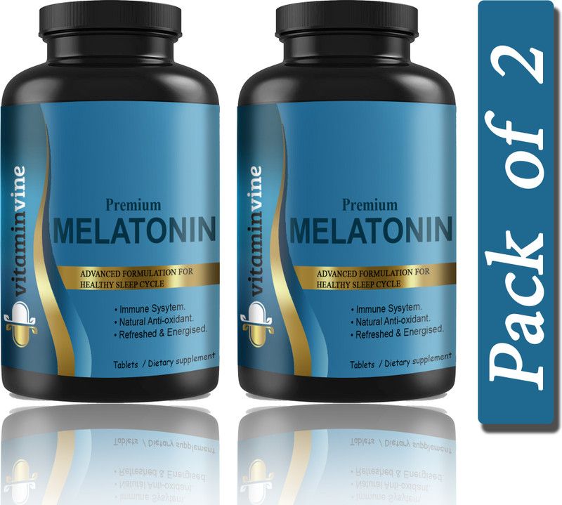 Vitaminvine Sleeping Pills Aid for Deep Sleep with Melatonin Tablets (G211)  (2 x 60 Tablets)