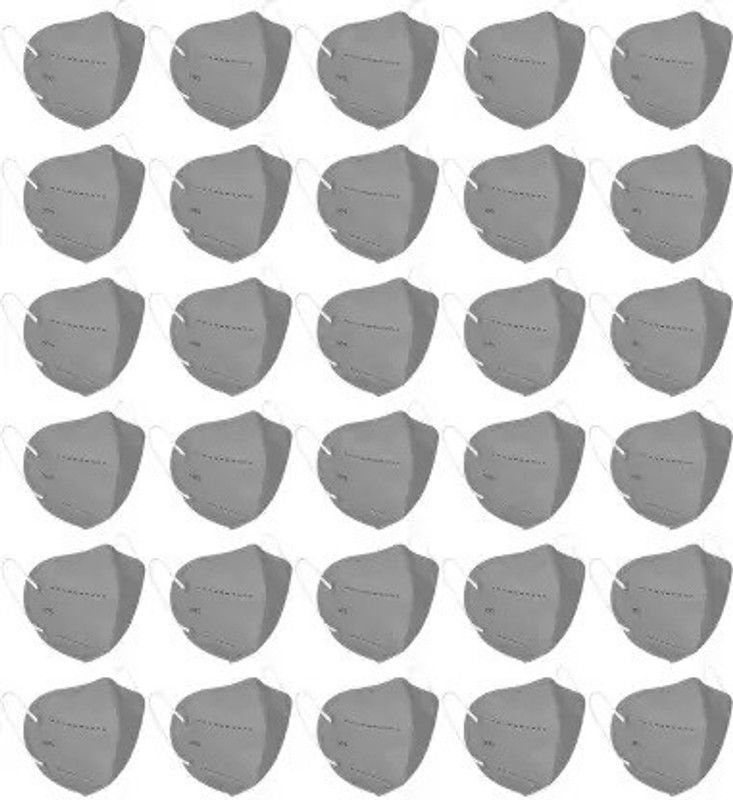 BHAVISHU N-95 mask reusable washable mask with nose pin QUANTITY x 30 N95 MASK Half MaSkN95 Face Protective QUANTITY 30 PAIR P.48 Washable Surgical Mask  (Grey, Free Size, Pack of 30, 4 Ply)