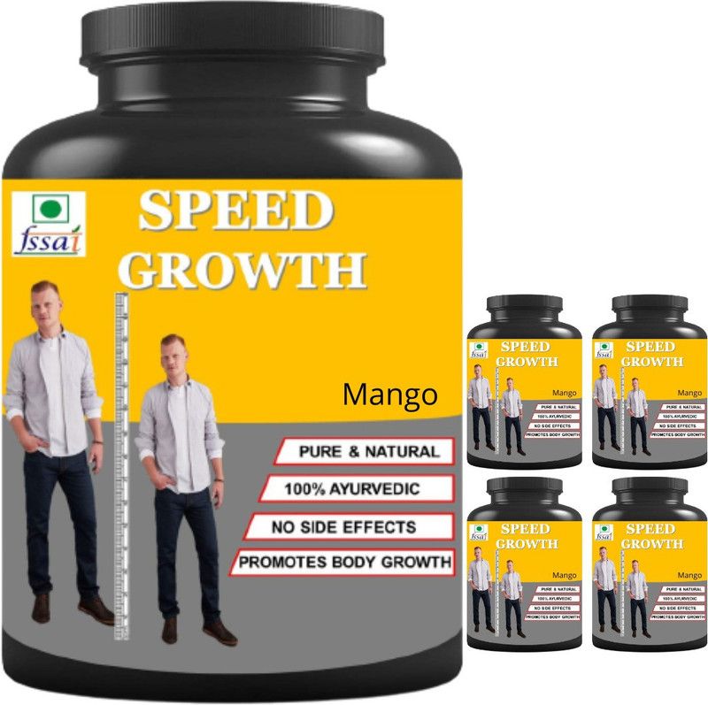 hindustan herbal SPEED GROWTH |0.1 KG MANGO FLAVOR | PACK OF 5 Protein Blends  (0.1 kg, Mango)
