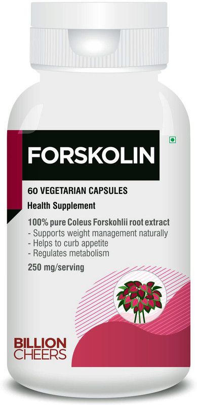 Billion Cheers Forskolin 100% Natural Weight Loss and Appetite Suppressant, Fat Burner  (250 mg)