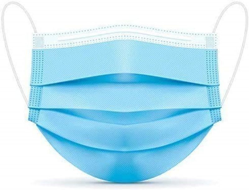 Gnx Care Melt-Blown Fabric Disposable 3 Ply Mask| Cloth Mask With Melt Blown Fabric Layer  (Free Size, Pack of 50, 3 Ply)