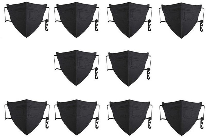 AEROFUSION Fusion Flo FF - 3065- BLACK Fusion Flo FF - 3065- BLACK Reusable  (Black, Free Size, Pack of 10)