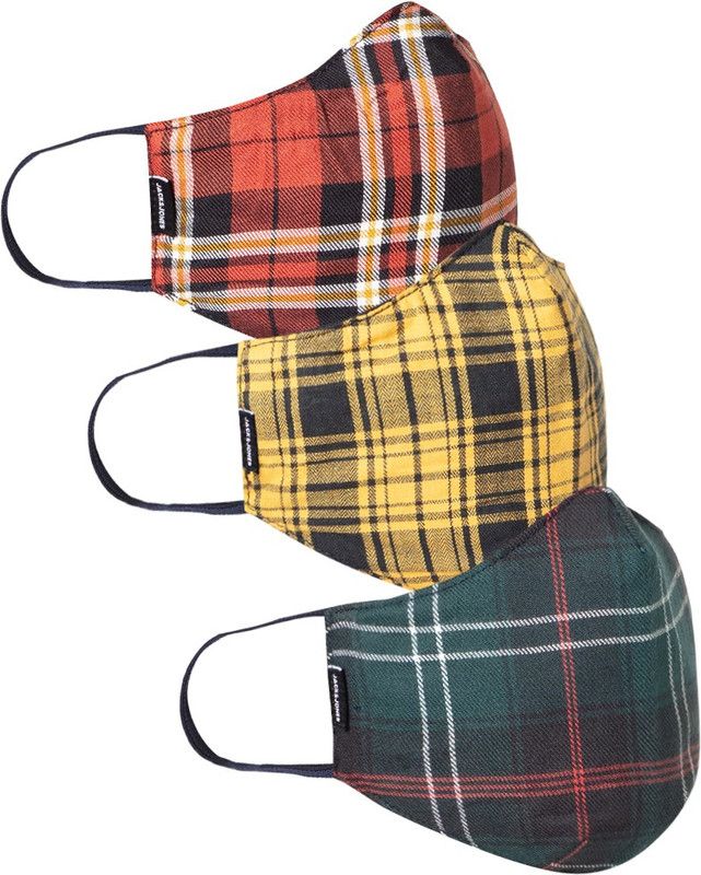JACK & JONES 214421501 Cloth Mask  (Multicolor, Free Size, Pack of 3)