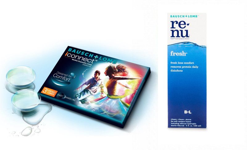 BAUSCH & LOMB Monthly Disposable  (-0.75, Contact Lenses, Pack of 3)
