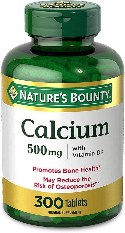 Nature's Bounty Nature's Bounty, Calcium with Vitamin D3, 500 mg, 300 Tablets  (300 No)