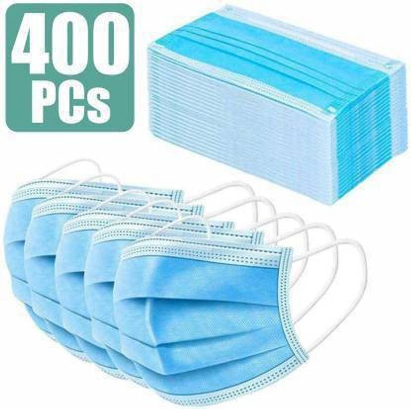 AABHUSHAN JEWEL surgicul mask Surgical Mask  (Free Size, Pack of 400, 3 Ply)