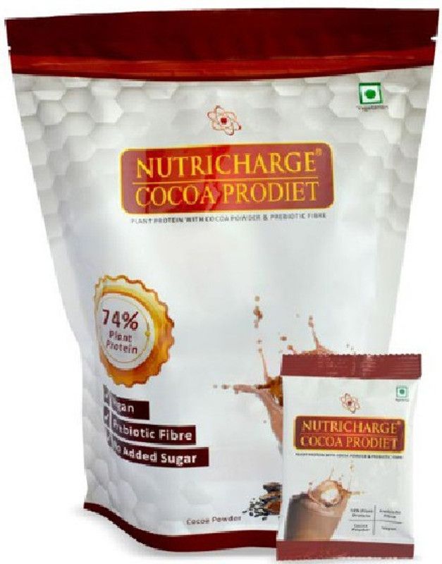 Nutricharge Coca Prodiet (300g = 15 Sachets of 20g each) 74% Plant-Based Protein  (300 g, Cocoa)