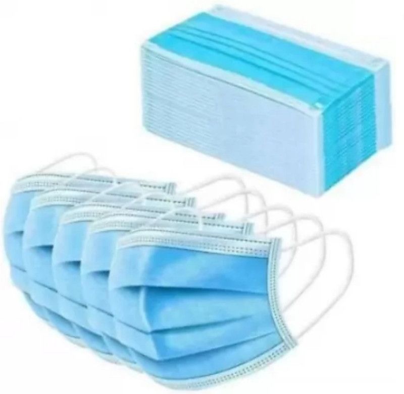 Local Charm ISO Certified Disposable 3 Ply Breathable Surgical Face Mask with 3 Layer For Men, Women 100 PC-Mask-Opt 8 Water Resistant Surgical Mask With Melt Blown Fabric Layer  (Blue, Free Size, Pack of 100, 3 Ply)