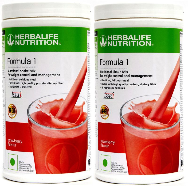 HERBALIFE Formula 1 Nutritional Shake Mix Strawberry 500 gm ( Pack Of 2 ) Plant-Based Protein  (500 g, 500 g, strawberry)
