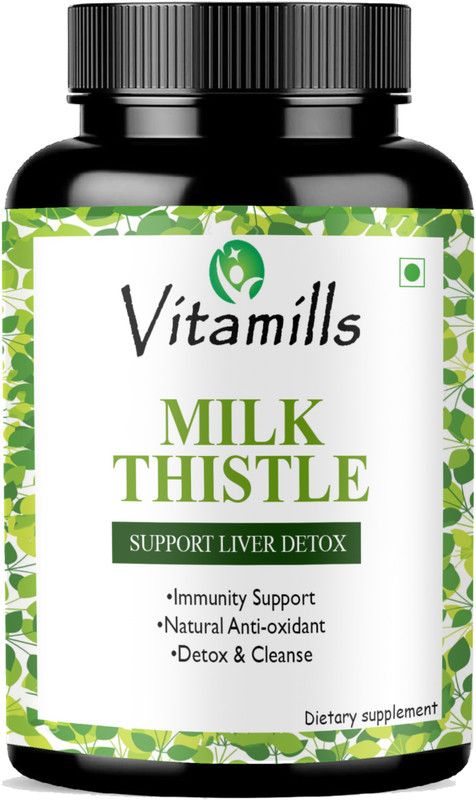 Vitamills Milk thistle for liver support and liver detox for men and women Advanced  (30 Capsules)