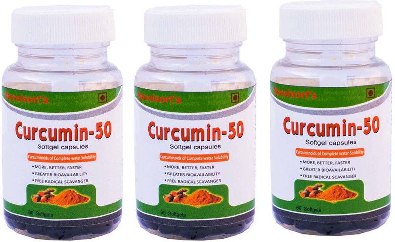 Novelsort Curcumin Softgel Capsules PACK OF 3  (3 x 60 No)