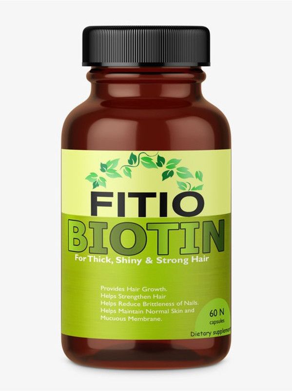 FITIO Biotin 10,000 MCG, Biotin For Hair, Natural Extract Ultra  (60 No)