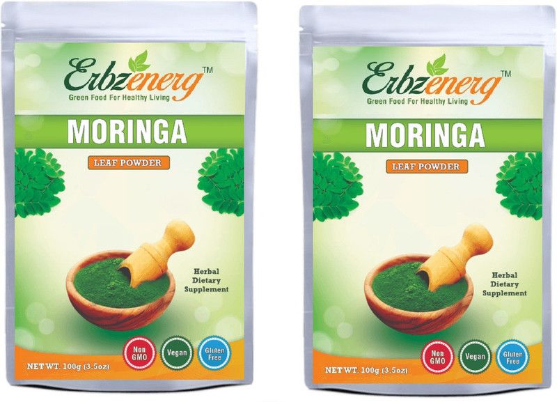Erbzenerg Moringa Powder - 100 grams each (Pack 2)  (2 x 100 g)