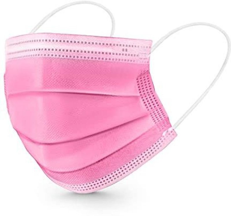 DM Eco Pink Surgical Masks For Unisex Melt Blown Fabric 3 Layer Surgical Mask With Melt Blown Fabric Layer  (Free Size, Pack of 150, 3 Ply)