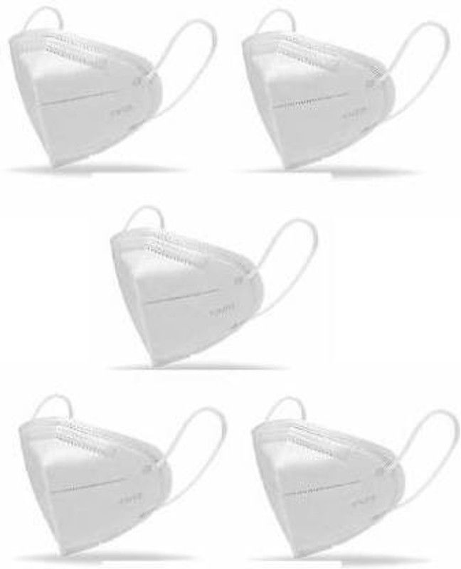 Stuff N' Fluff 2626:2006 melt blown febric Water Resistant, Reusable, Washable  (White, Free Size, Pack of 5)
