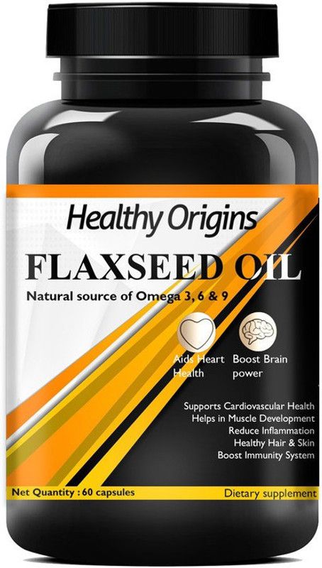 Healthy Origins Nutrition Flax Seed Oil Capsules , Flax Seed Capsule  (60 No)
