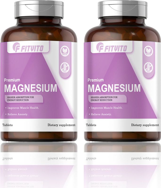 Fitvito Chelated Magnesium Glycinate Citrate Tablets (D257)  (120 Tablets)